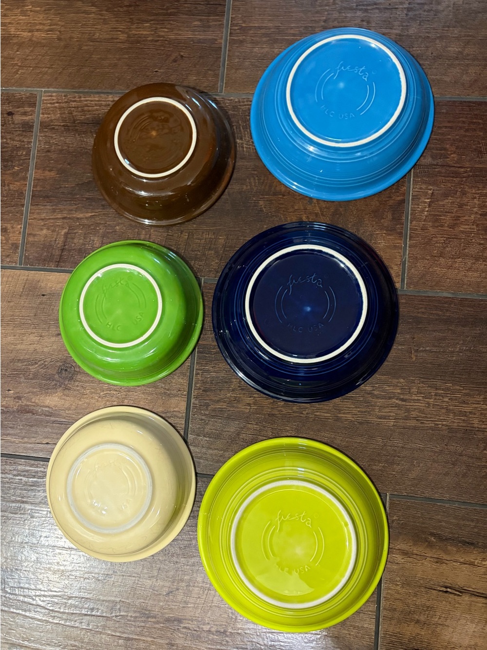 Genuine Fiestaware Rimmed Soup Bouillon Bowls Set 6 Bright Pastels & Jewel Tones - Picture 2 of 2
